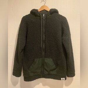 Adidas Brilliant Basics Sherpa Full Zip Olive Hoodie Jacket